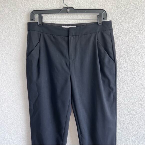 Everlane Women's Black Wool The Slouchy Pleated Ankle Trouser Pant - Picture 6 of 13